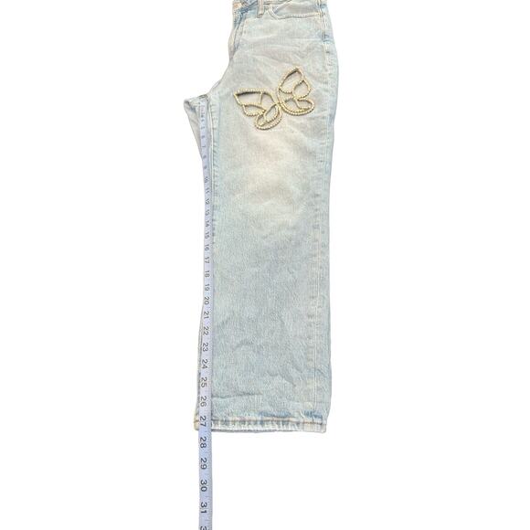 Madewell Fiore Wash Bedazzled Artsy The Curvy Perfect Vintage Jean Size 30‎ - Picture 15 of 16